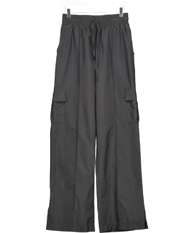 Kaiia the label Split Hem Cargo Trousers Black UK 10