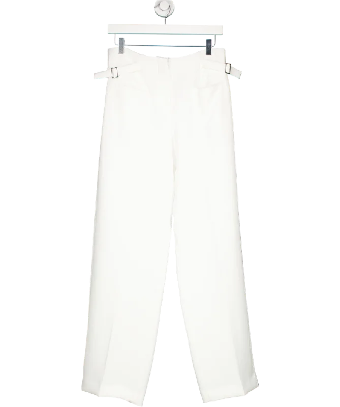 ZARA White Zara Women's Double Pleat Trousers UK S