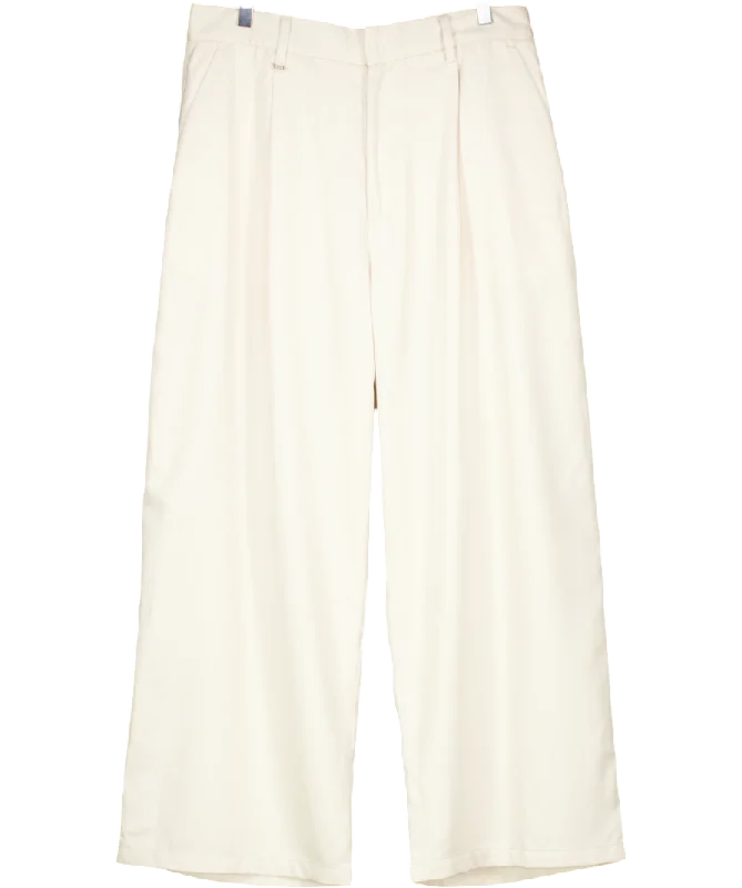 Bershka Cream Wide Leg Tailored Trousers UK 14