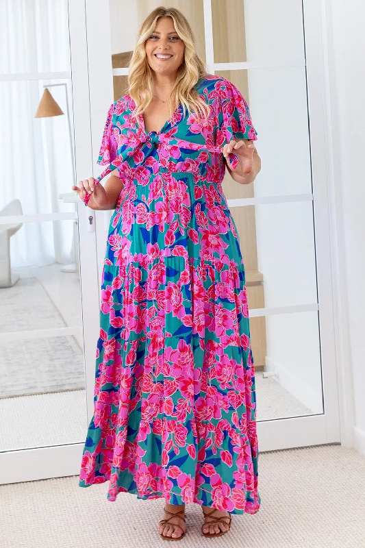 FINAL SALE | Yenn Maxi Dress Valeria Print Green