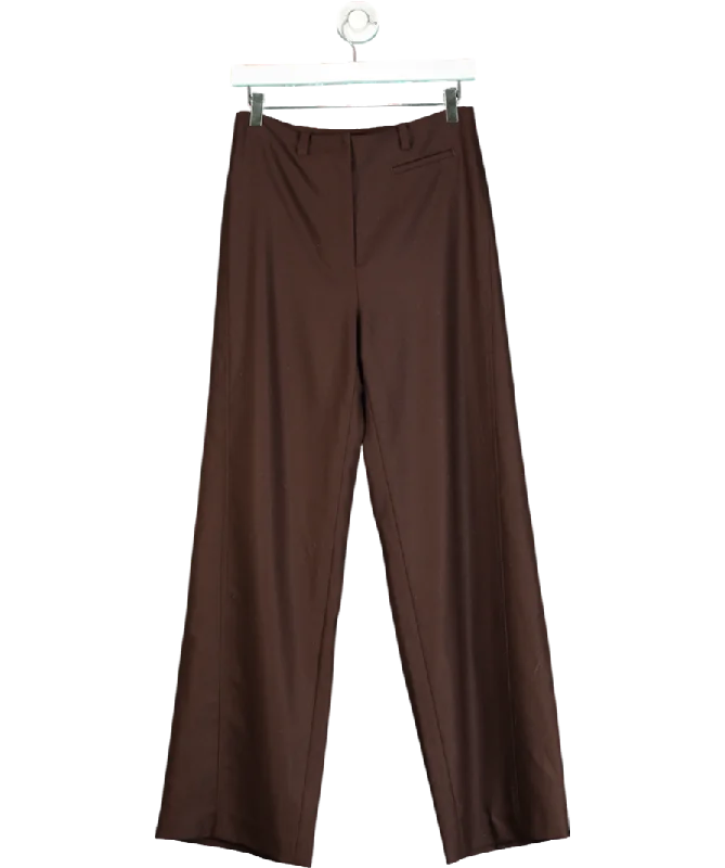 Fabrique Brown Gal Trousers In Fine Wool UK S