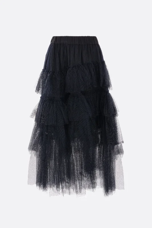 tulle flounced skirt