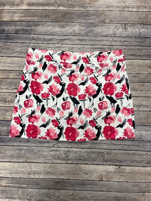 Skort By Coral Bay In Floral Print, Size: Xl