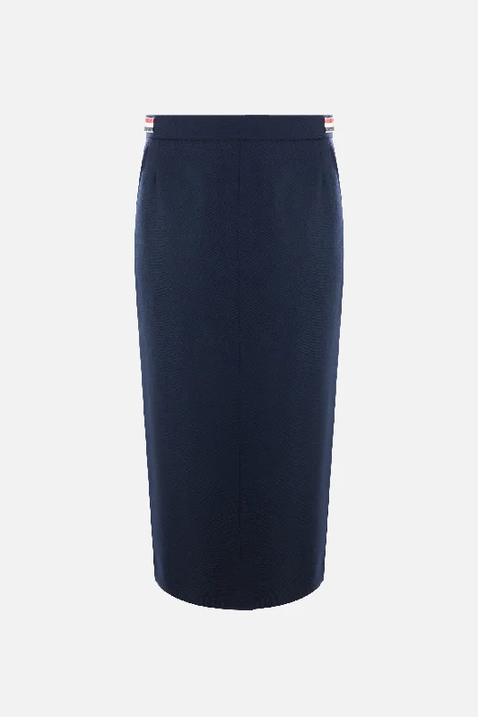 wool twill pencil skirt