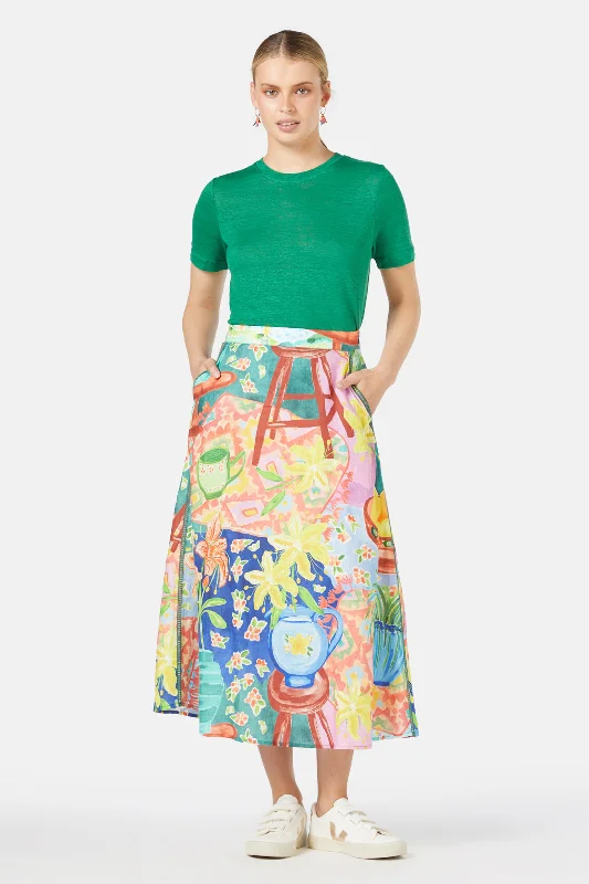 Weekend Away Linen Skirt