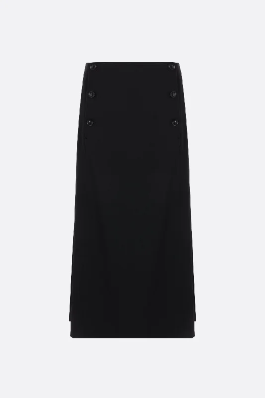 wool midi skirt with laces