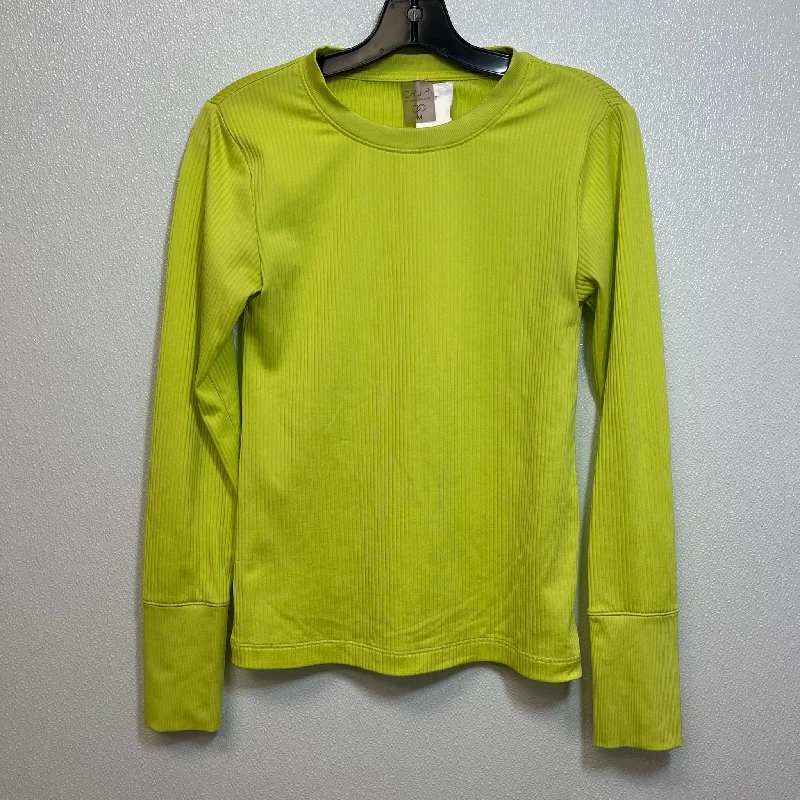 Athletic Top Long Sleeve Collar By Calia In Neon, Size: M