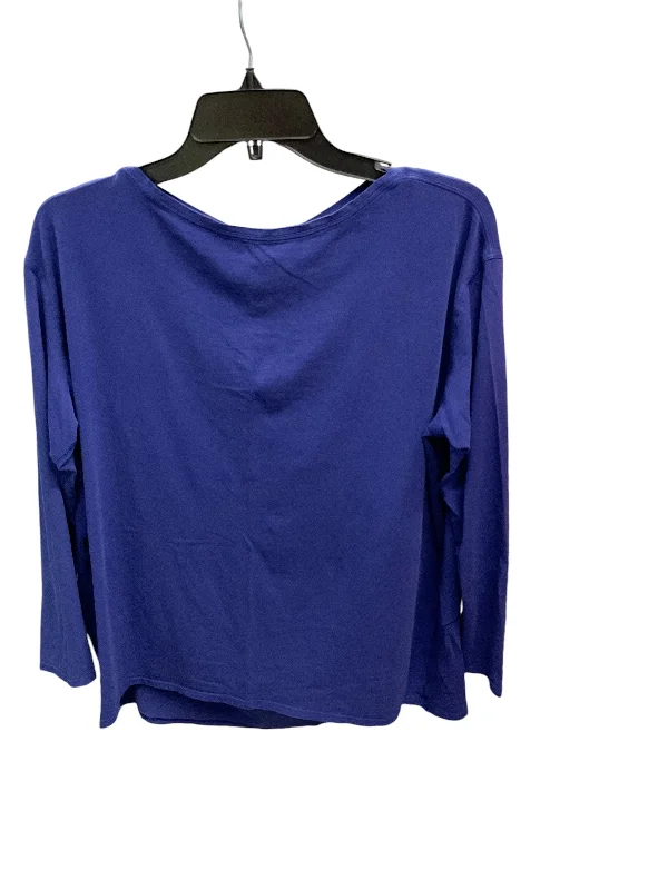 Athletic Top Long Sleeve Crewneck By Lululemon In Blue, Size: M