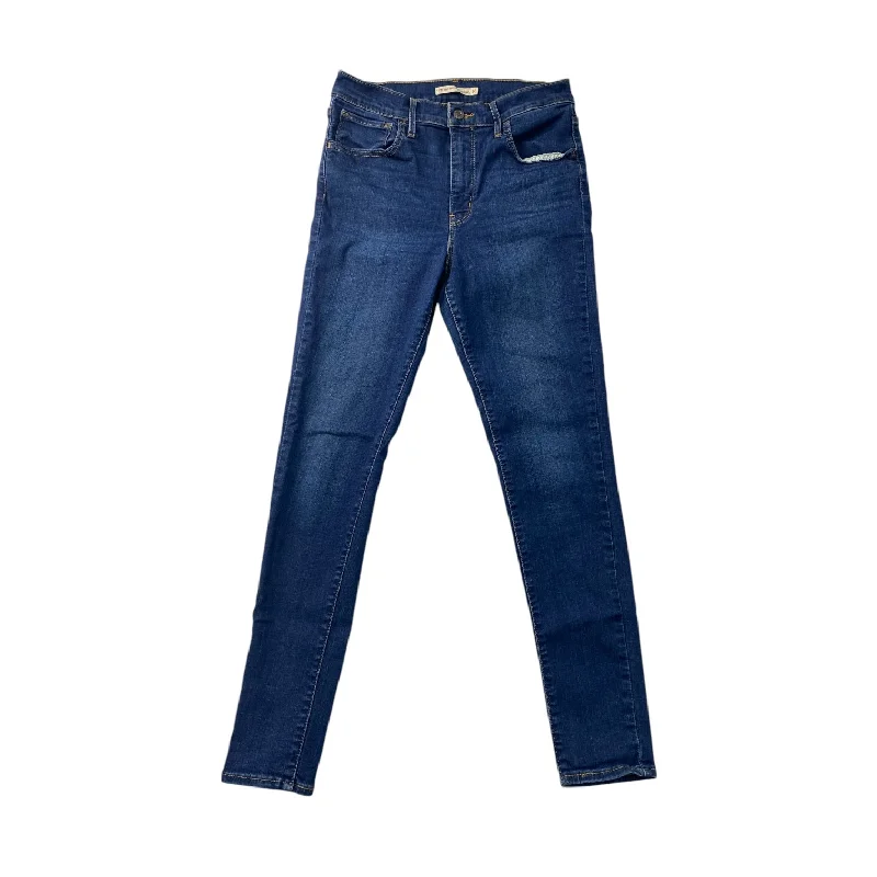 Jeans Skinny By Levis In Blue Denim, Size: 10