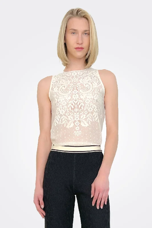 Lace Tank - Ivory