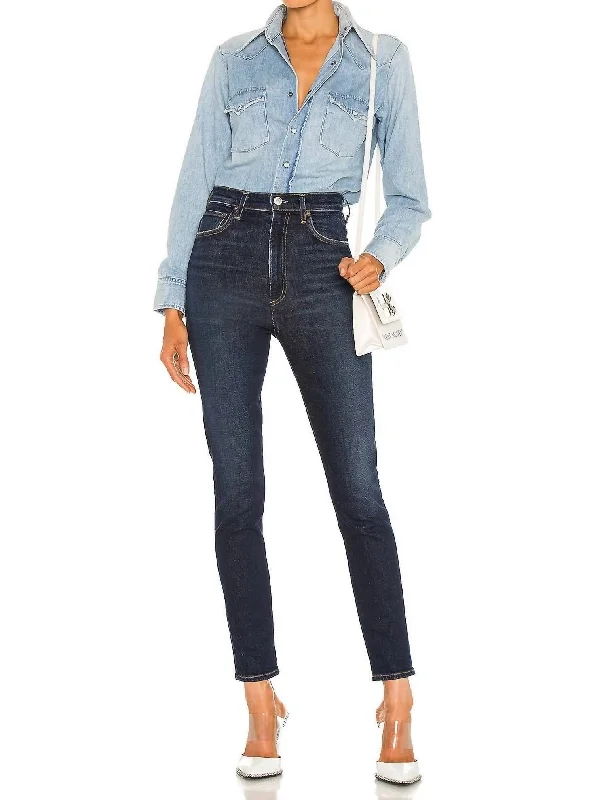 Pinch Waist Skinny Jeans In Ovation