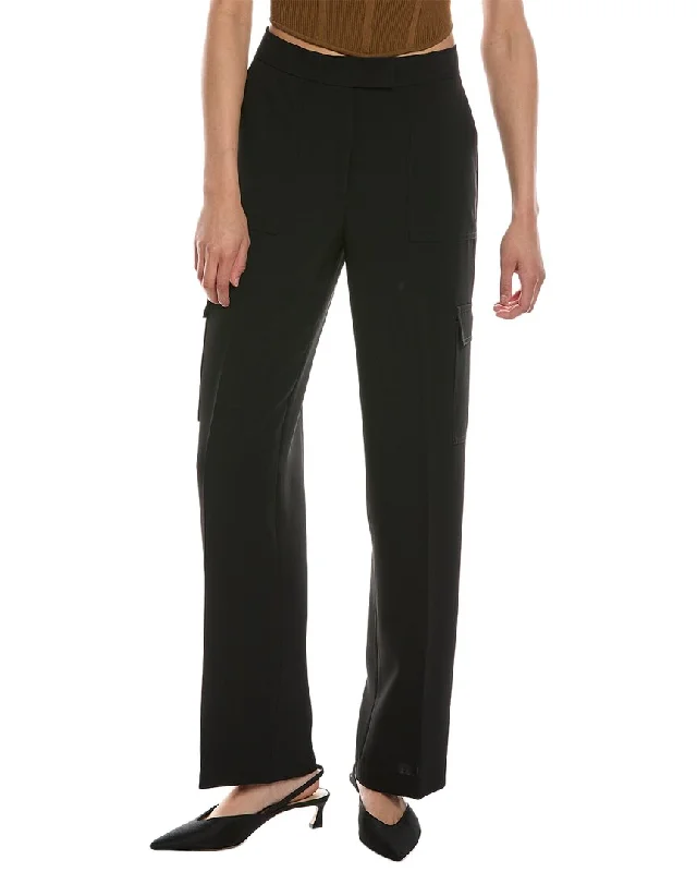 Anne Klein Fly Front Wide Leg Cargo Trouser