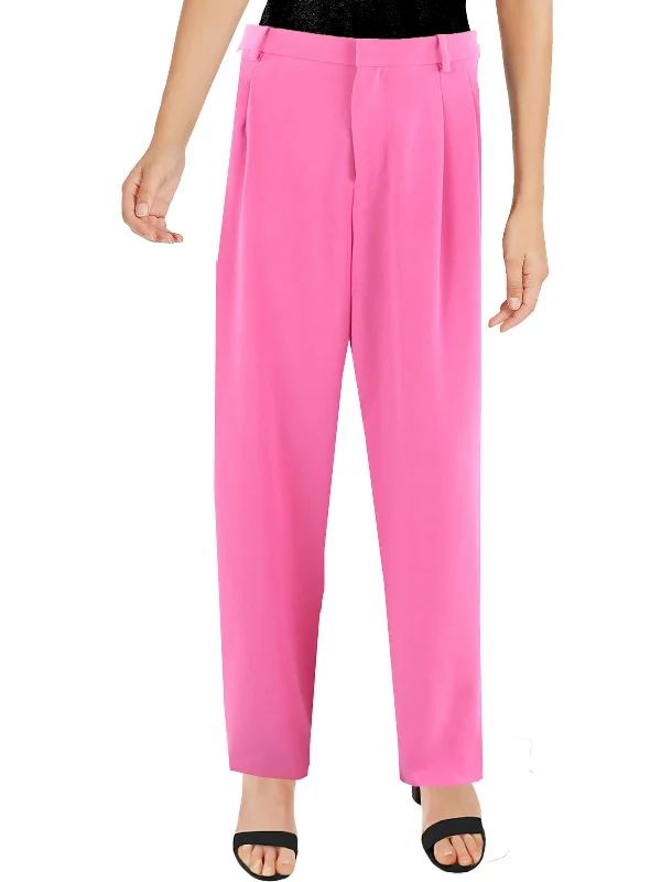 Womens Pleated Wide Leg Trouser Pants