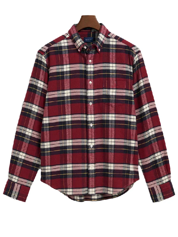 Flannel Check Shirt - Plumped Red