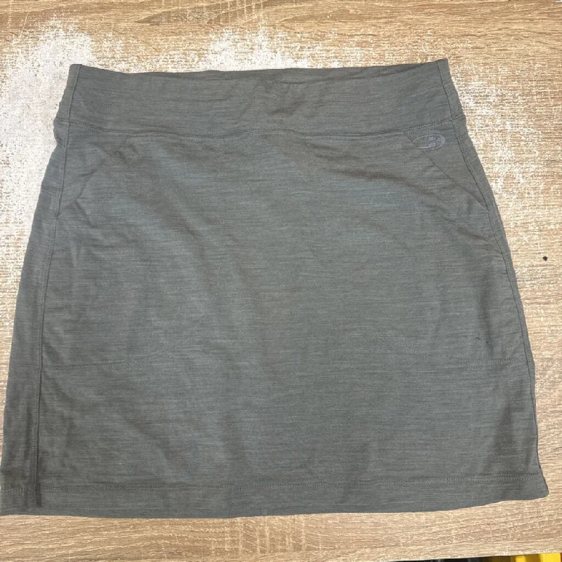 Icebreaker- Cool Lite Skirt- MSRP $125: Light Grey -women-SM