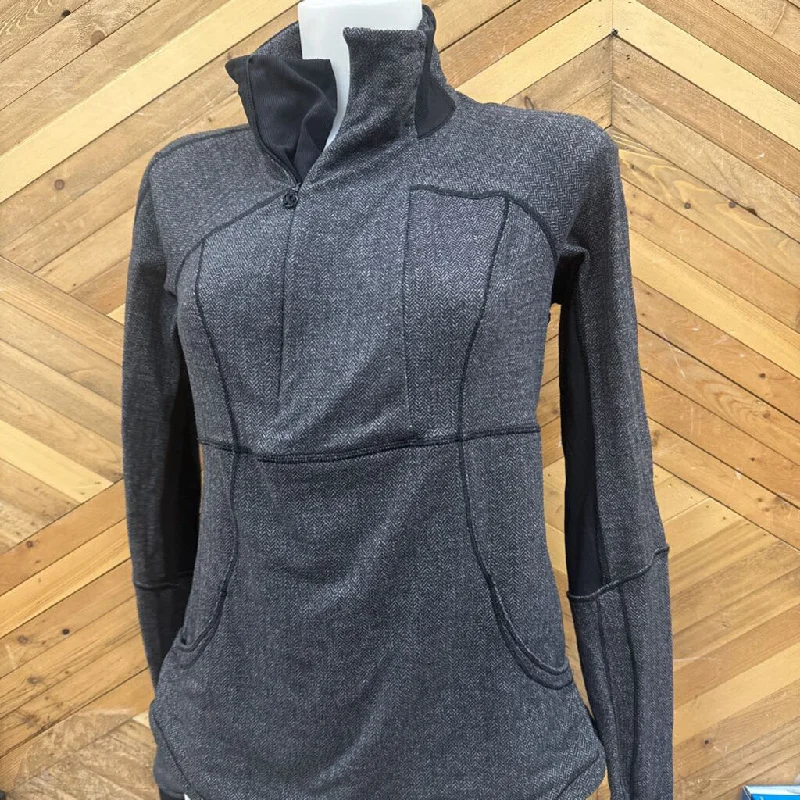 Lululemon - Women's 1/2-Zip Thermal Athletic Top - MSPR comp $128: Dark Grey/Black-women-8