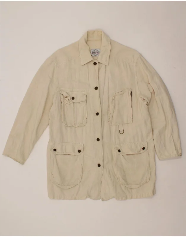 NEW PENNY Womens Utility Jacket UK 12 Medium Off White