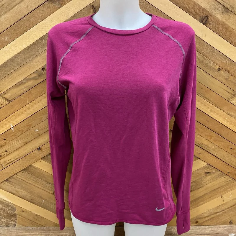 Nike Running - Women's Dri-Fit Thermal L/S Shirt - MSRP $99: Pink-women-MD