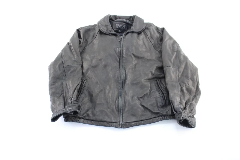 Wilson's Leather Pelle Studio Black Zip Up Jacket