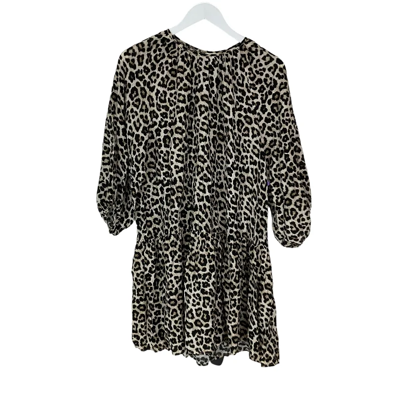 Animal Print Dress Casual Midi H&m, Size Xs