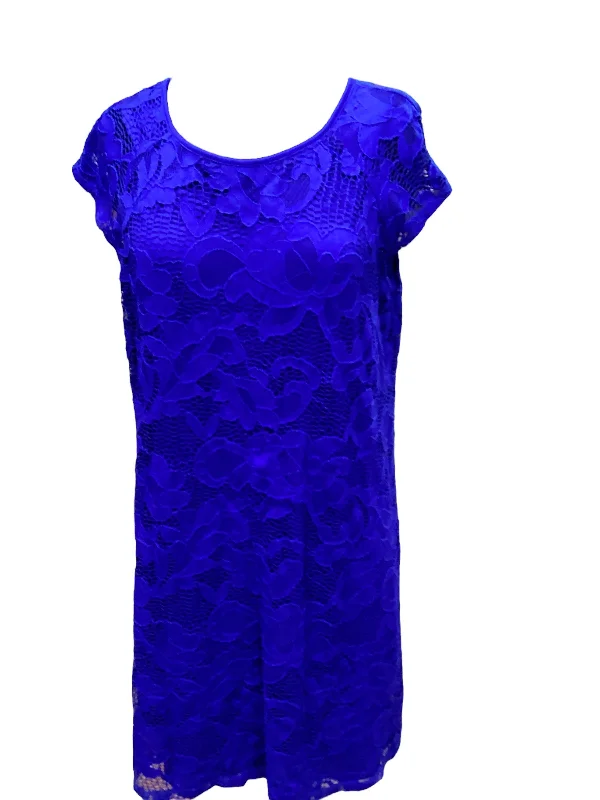 Blue Dress Casual Midi Ronnie Nicole, Size M