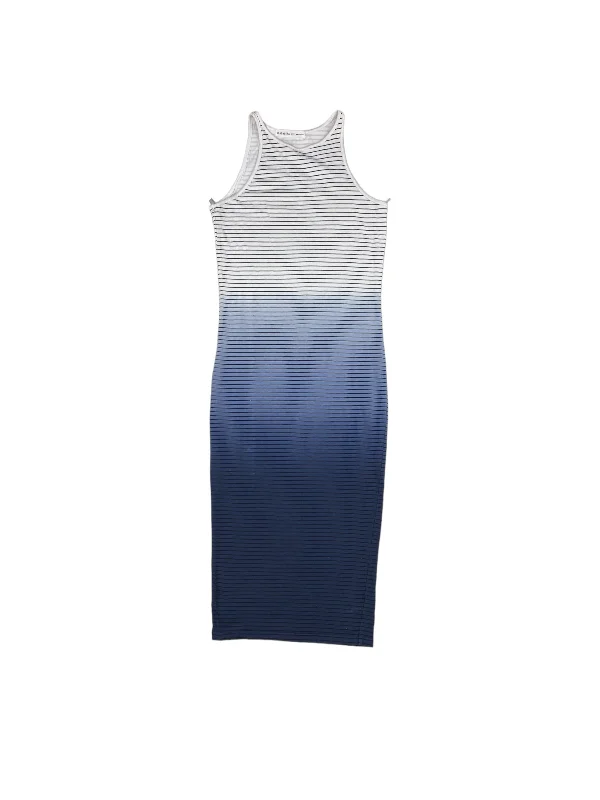 Blue & White Dress Casual Midi Athleta, Size Xxs