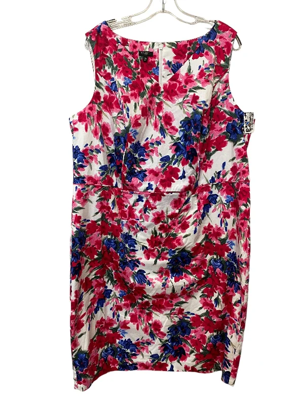 Floral Print Dress Party Midi Talbots, Size 16