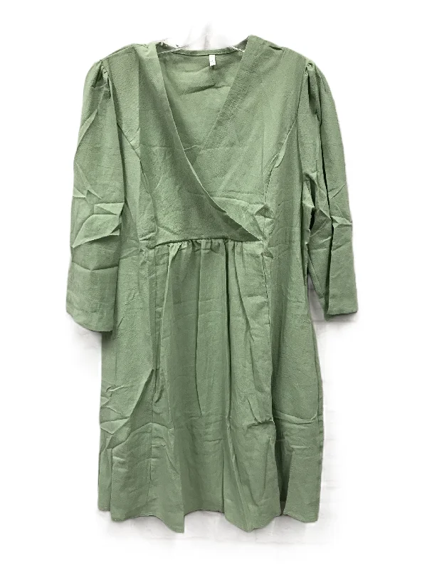 Green Dress Casual Midi By Green, Size: Xxl