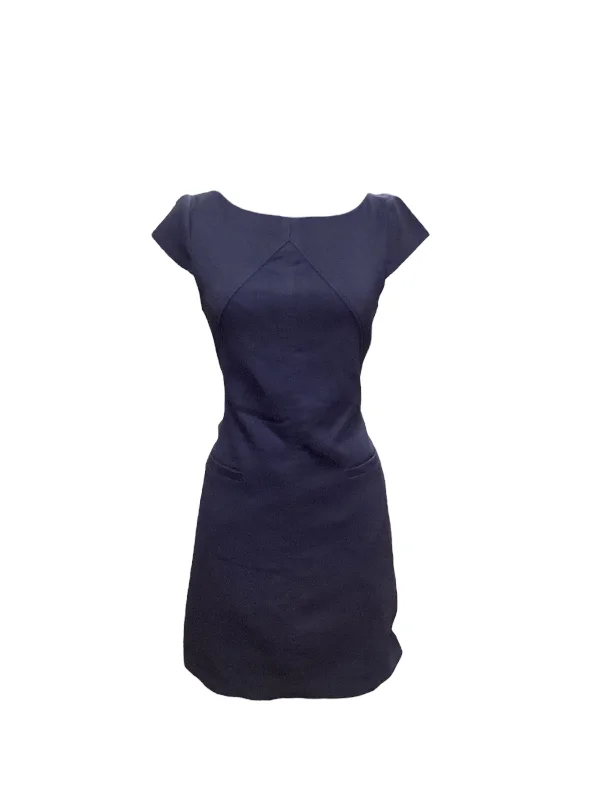 Navy Dress Casual Midi Eliza J, Size 4