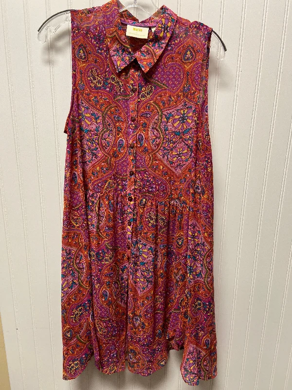 Paisley Print Dress Casual Midi Maeve, Size Xl