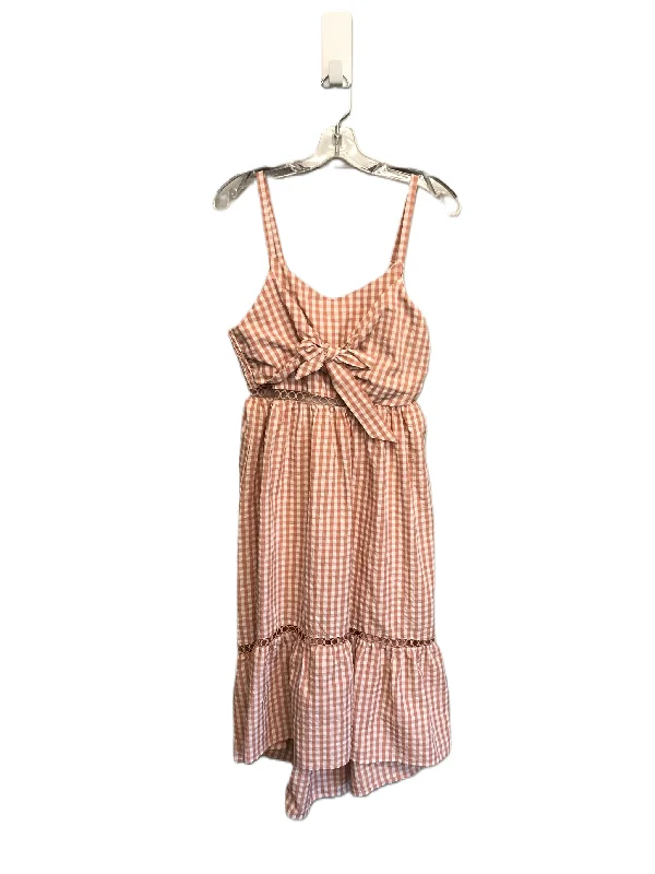 Peach Dress Casual Midi By White Birch, Size: L