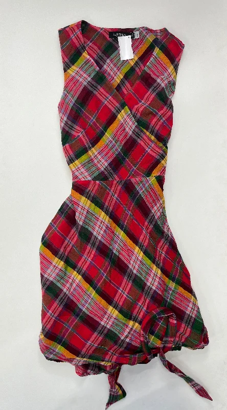 Plaid Dress Casual Midi Ralph Lauren Black Label, Size Xs