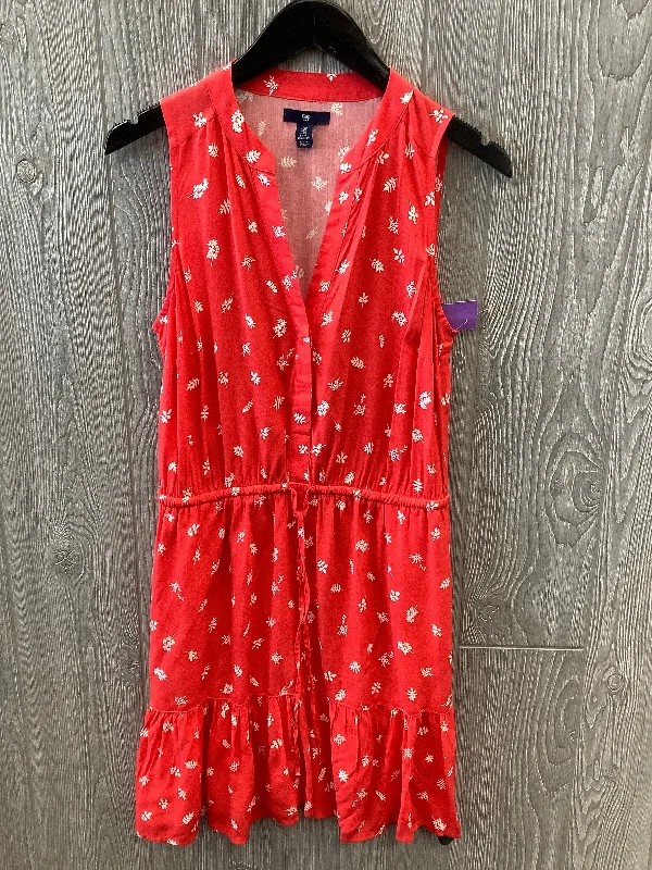 Red Dress Casual Midi Gap, Size Xs