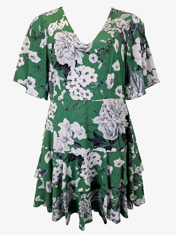 3rd Love Graceful Matcha Bloom Mini Dress Size 14