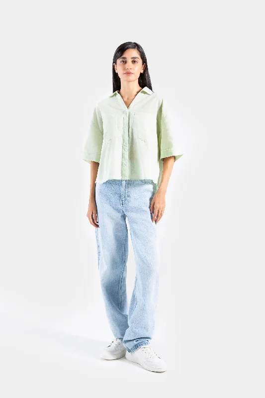 Cotton Linen Cropped Shirt