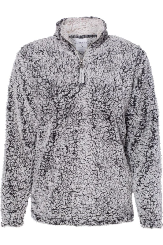 J. America Womens Epic Sherpa Quarter-Zip Pullover