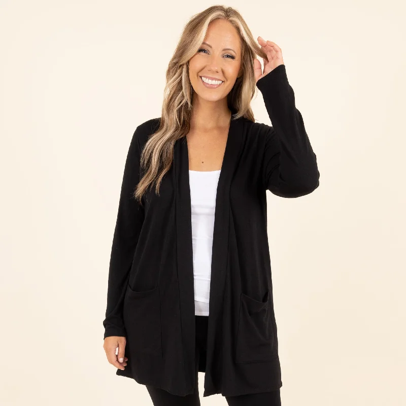 Kindness and Compassion Cardigan, Black