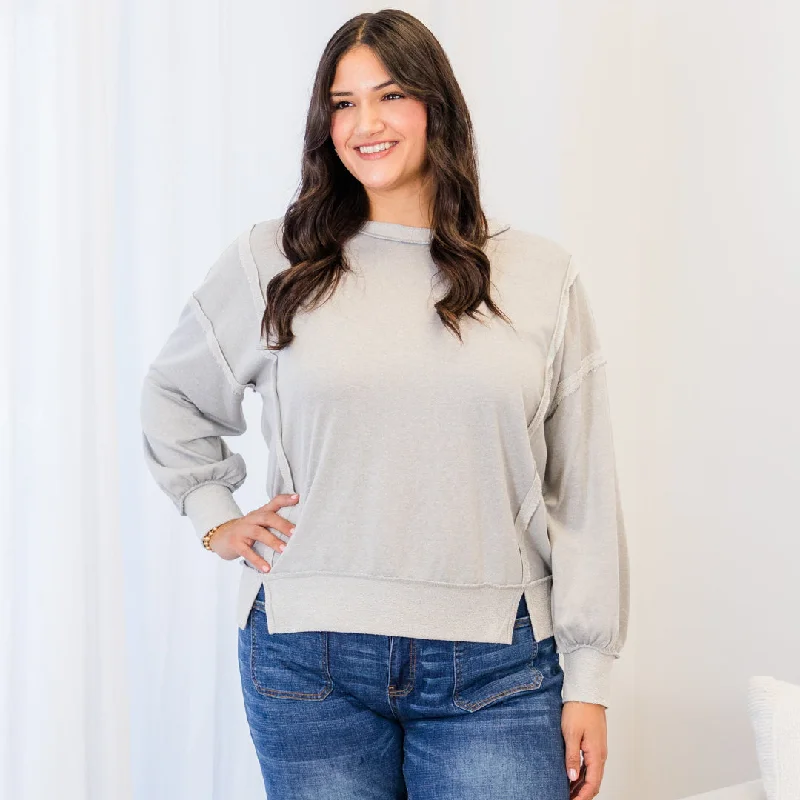 Secrets From A Girl Sweater, Light Grey