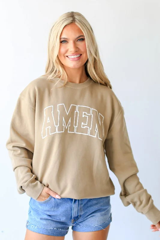 Tan Amen Sweatshirt